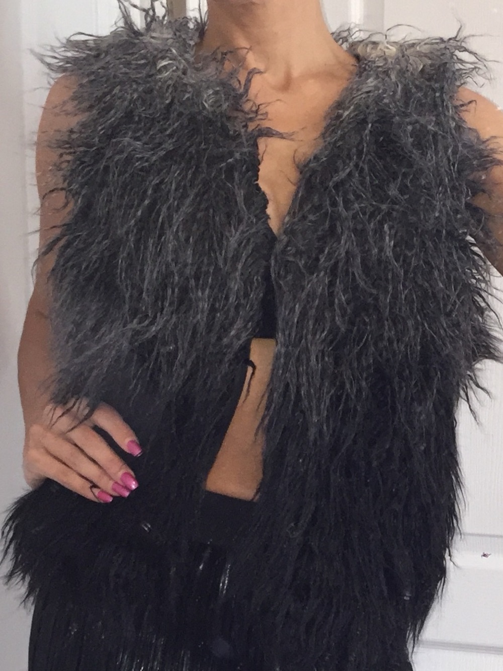 Ci Sono by Cavenlini faux fur vest